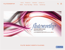 Tablet Screenshot of fluteworthy.com.au